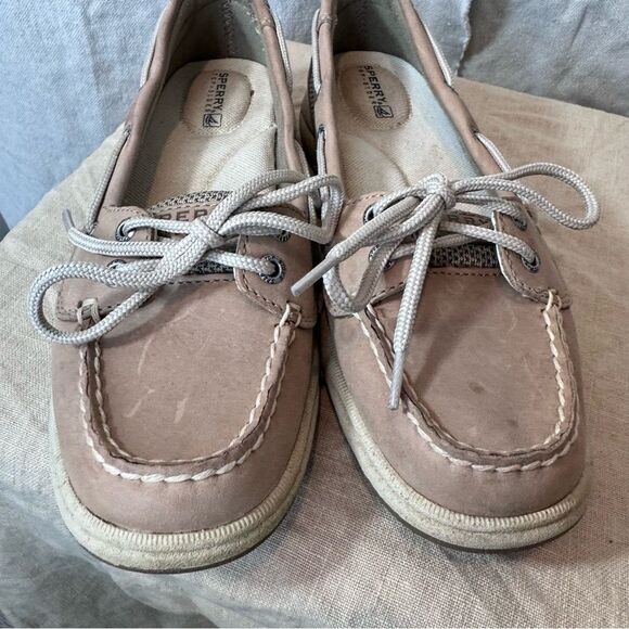 Sperry Top Sider Leather Boat Shoe Size 6 Mesh Side Cushioned - Picture 7 of 11